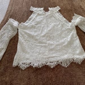 Cold Shoulder Lace Top
